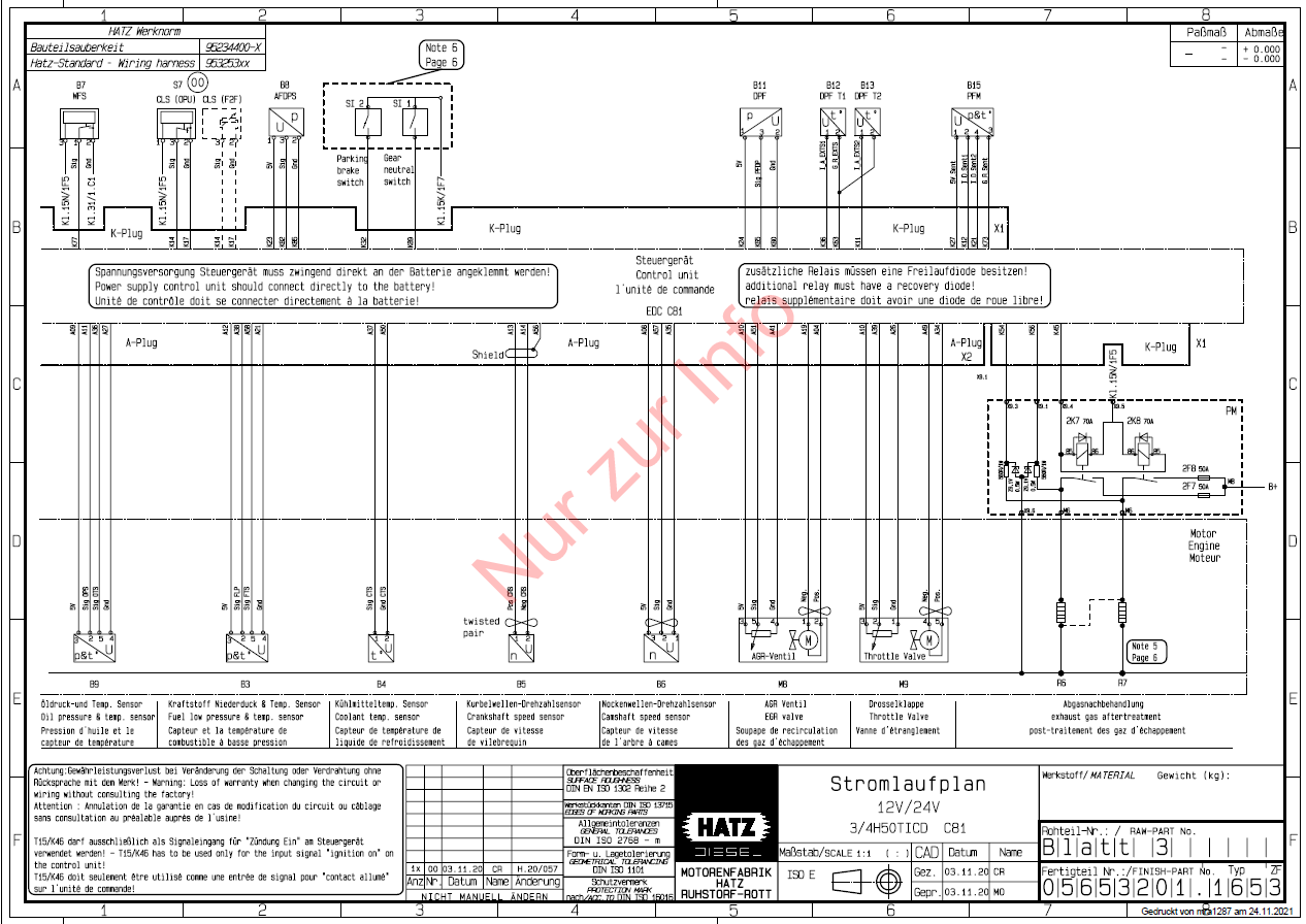 Hatz Engine Schematic (RB50) – LeeBoy